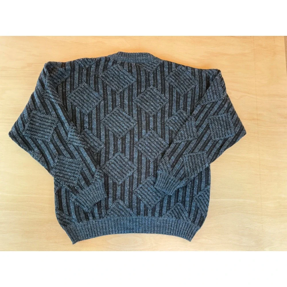 Vintage 90s Made in Italy Cambridge Classics Wool Blend Chunky Knit Sweater - XL